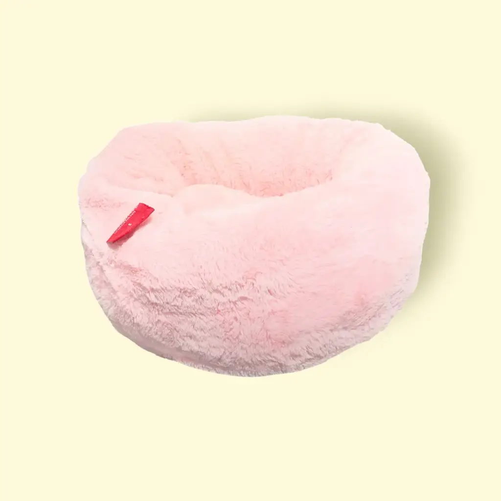 Small Pink Cuddler Dog Bed