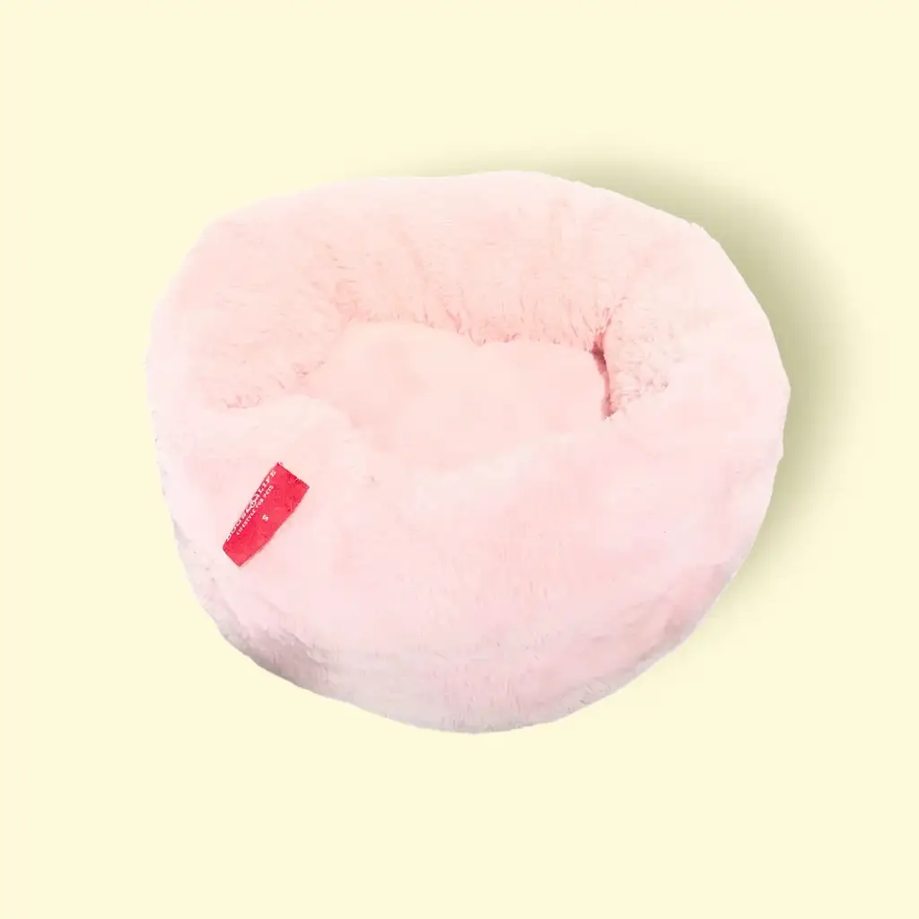 Small Pink Cuddler Dog Bed - View 3