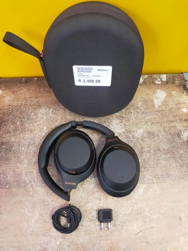 Sony Wh-1000Xm4 Wireless Noise-Canceling Headphones - Black Bluetooth Headset (Over The Ear) - View 2
