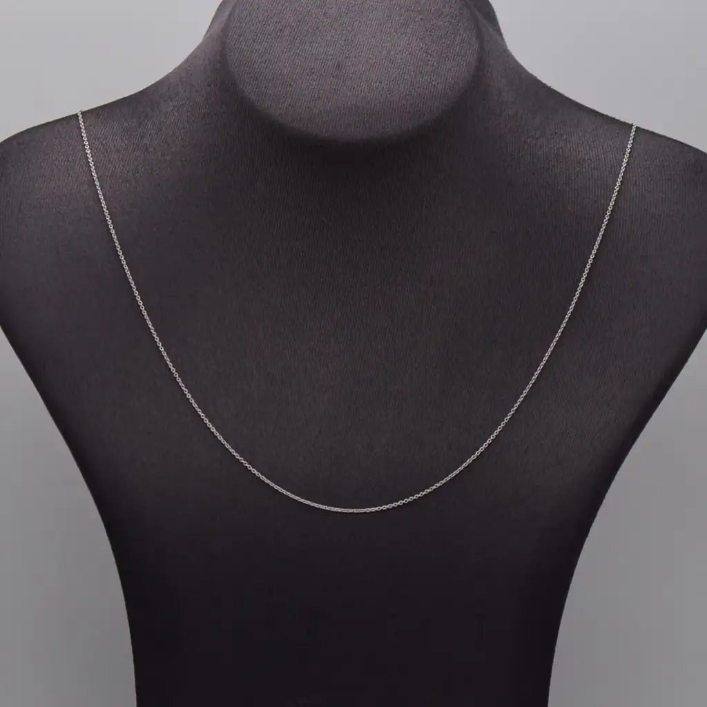 9ct White Gold Chain Curb - Link