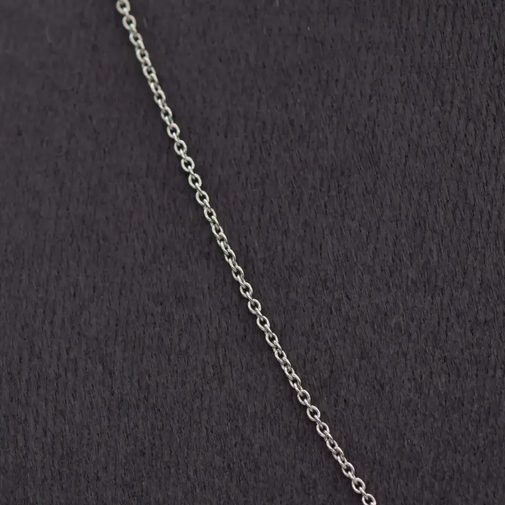 9ct White Gold Chain Curb - Link - View 2