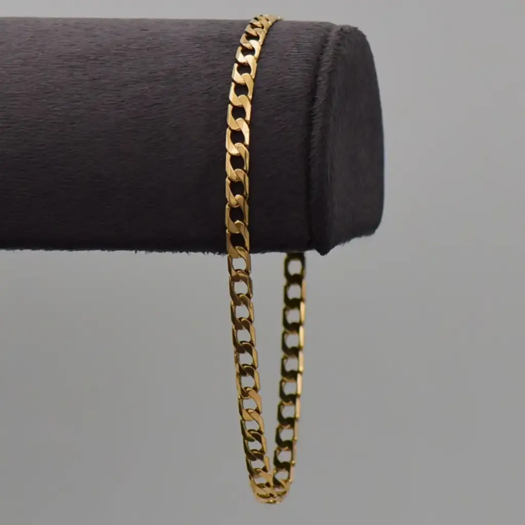 9ct Yellow Gold Bracelet Curb-Link