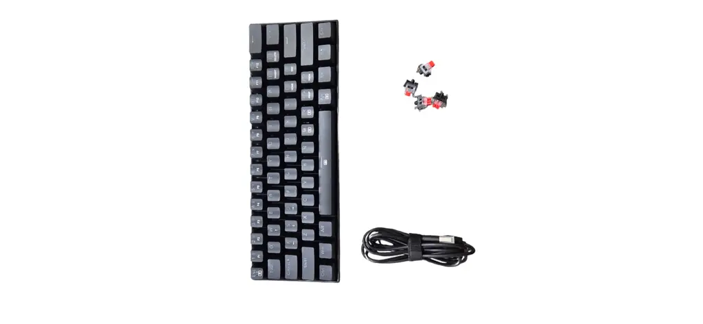 Dragonborn Wired Mechanical Keyboard Rgb 67Key Design – Black - View 3