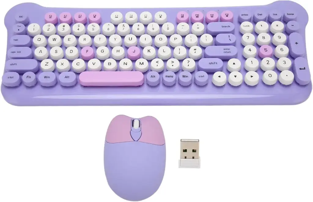Keyboard & Mouse Set Purple - View 2