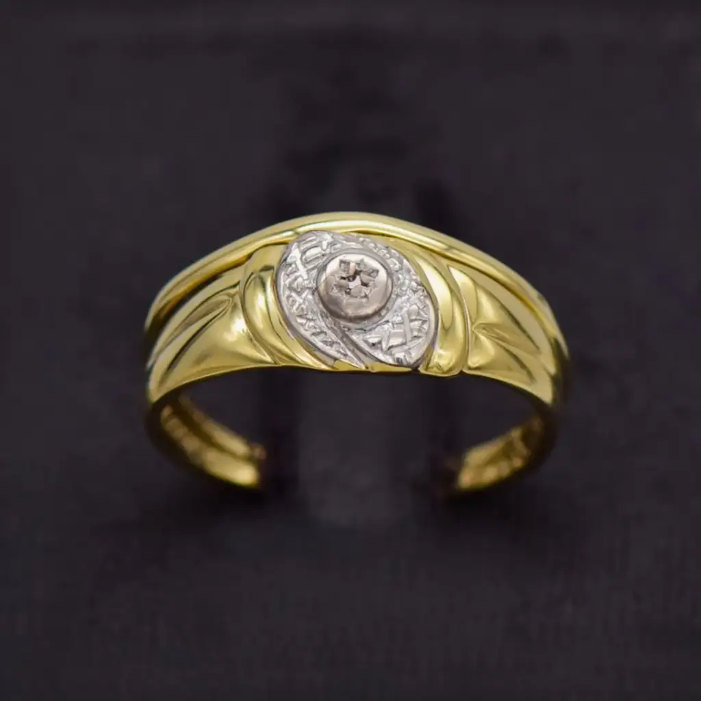 9ct Yellow Gold Twin Set Ring Joined