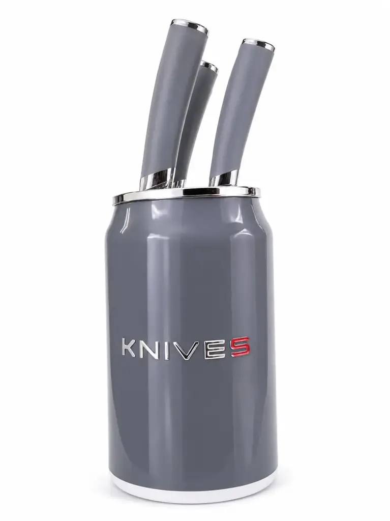 6-Piece Knife Set With Storage Holder – Grey - View 2