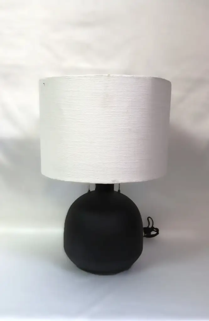 Unbranded Matte Black Dual-Socket Table Lamp