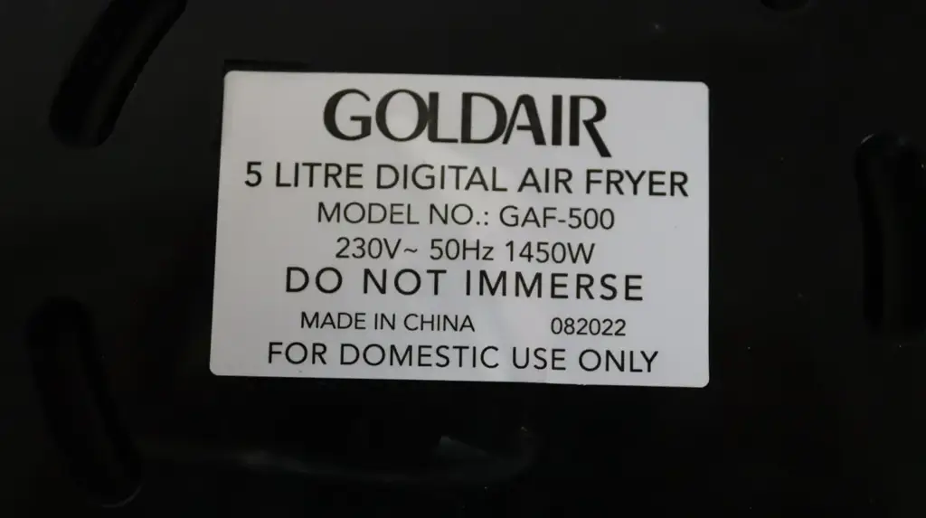 Goldair Gaf-500 5 Litre Digital Air Fryer - View 4