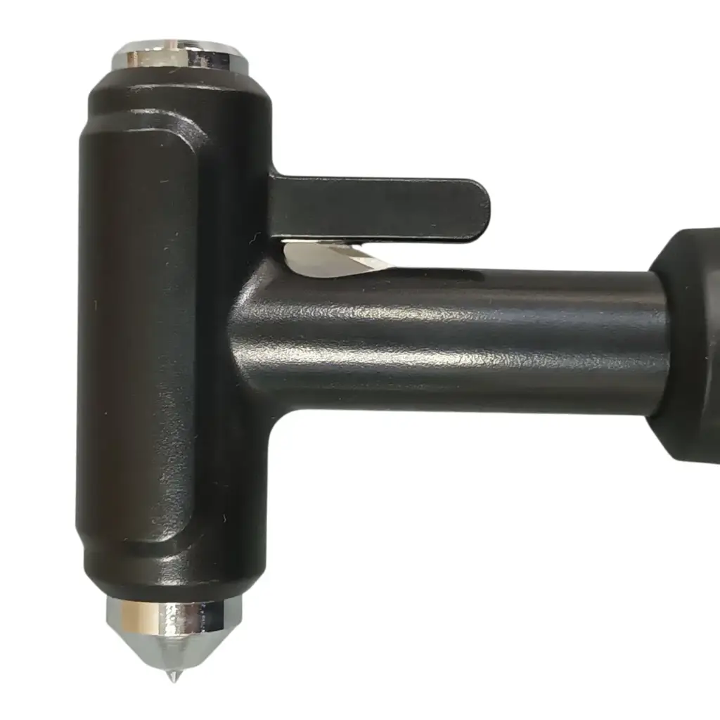 2 In 1 Car Safety Hammer (Window Breaker & Seat Belt Cutter) In Pouch: Pre-Owned - View 3
