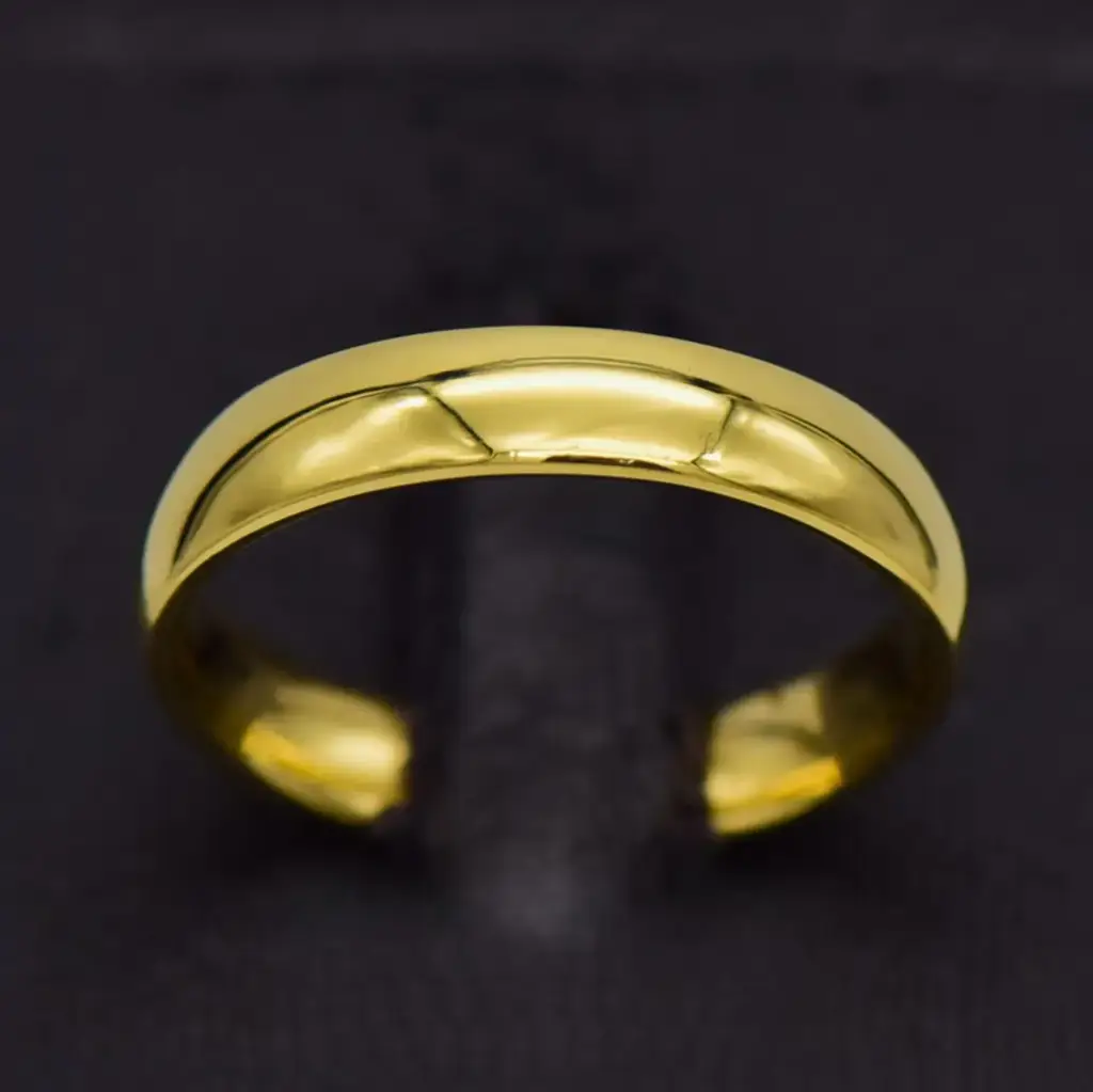 18ct Yellow Gold Wedding Band Plain