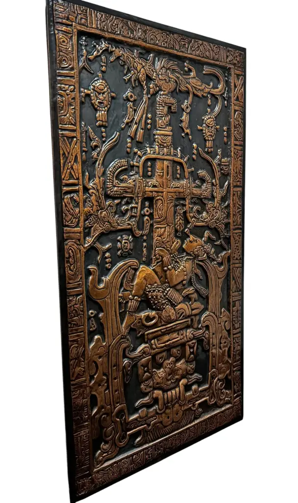 3D Relief Artwork Sarcophagus Lid Of Mayan King - View 2