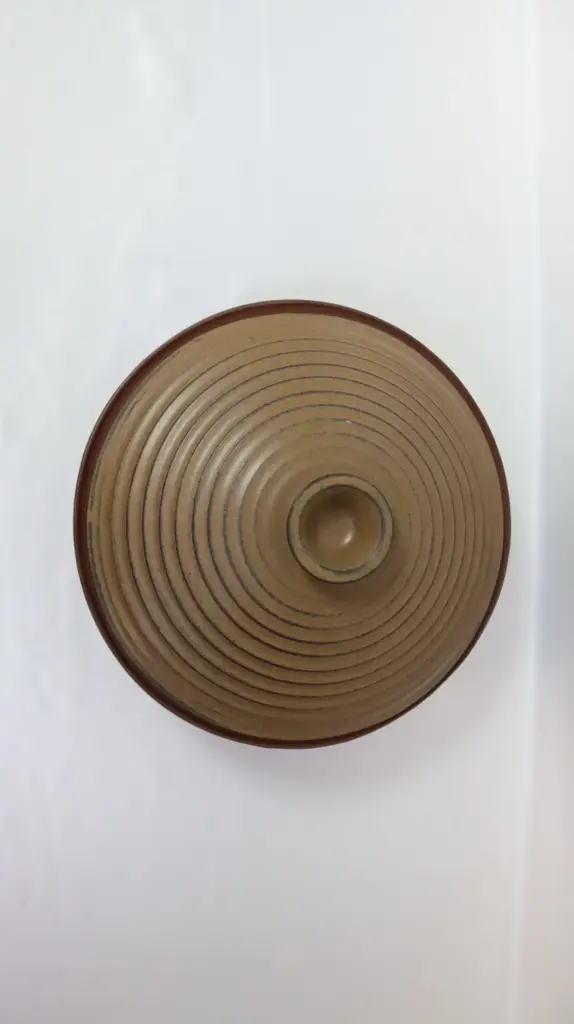 Unbranded Studio Pottery Ribbed Lidded Serving Casserole Dish - View 3