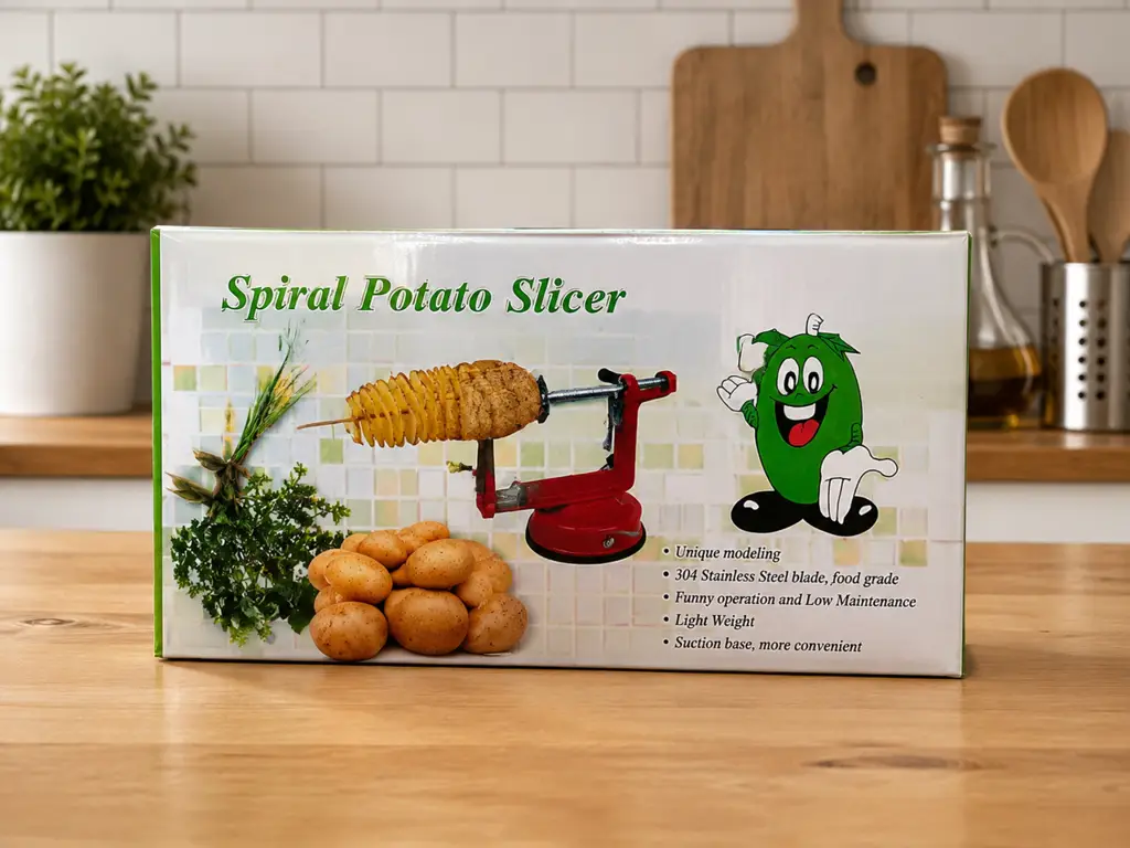 Spiral Potato Slicer – Manual Spiral Cutter (304 Stainless Steel Blade)