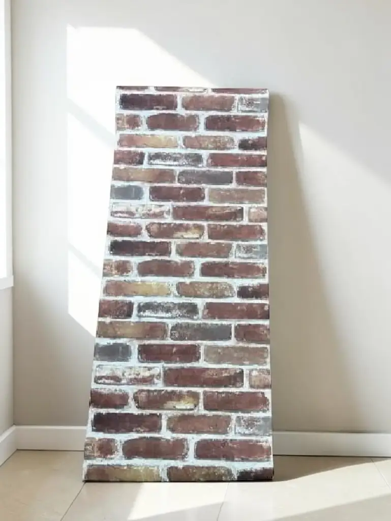 Brown Natural Brick Pattern Home Decor Wallpaper