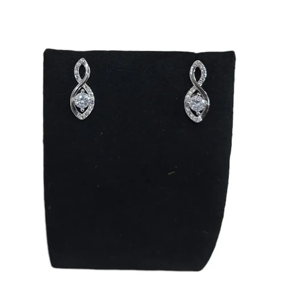 925 Silver Cz Fancy Earring Sser 428 - View 3