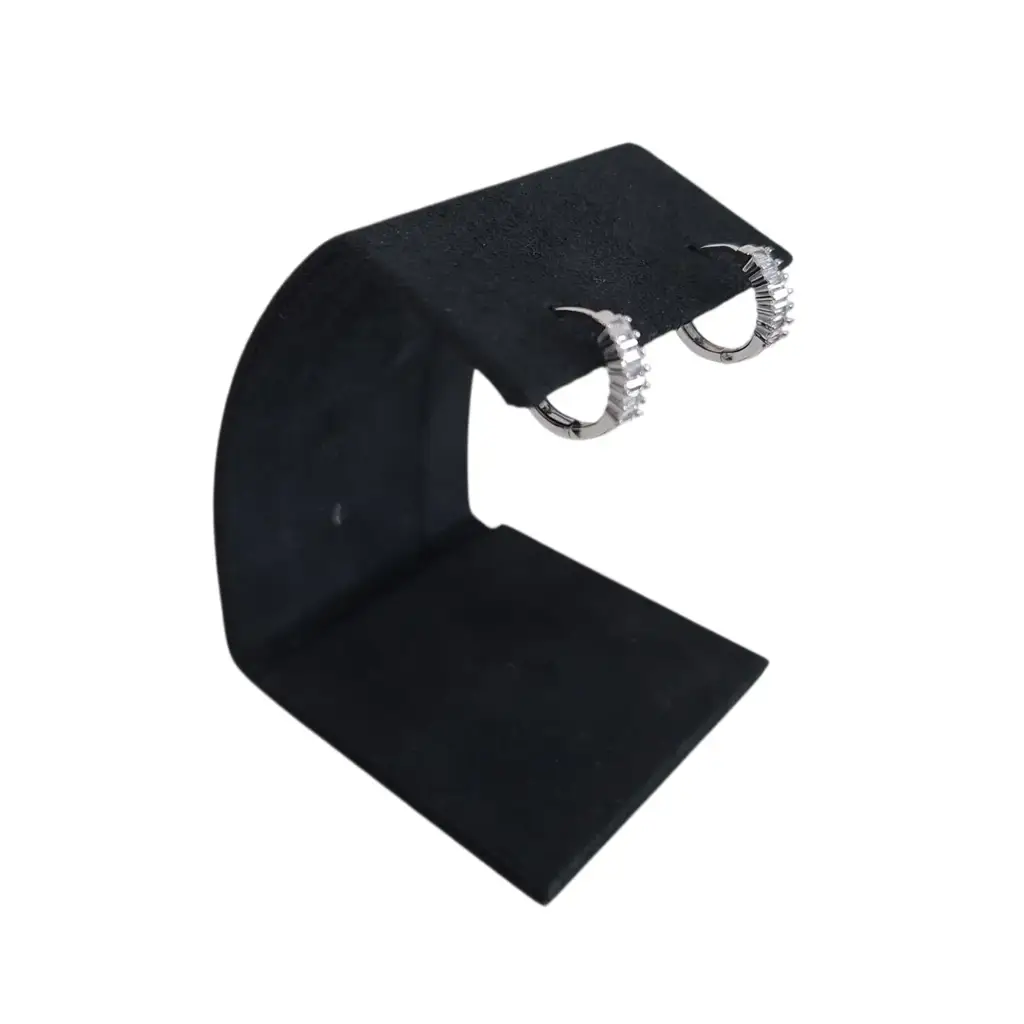 925 Silver Cz Huggies Mser040 Ladies Earring - View 3