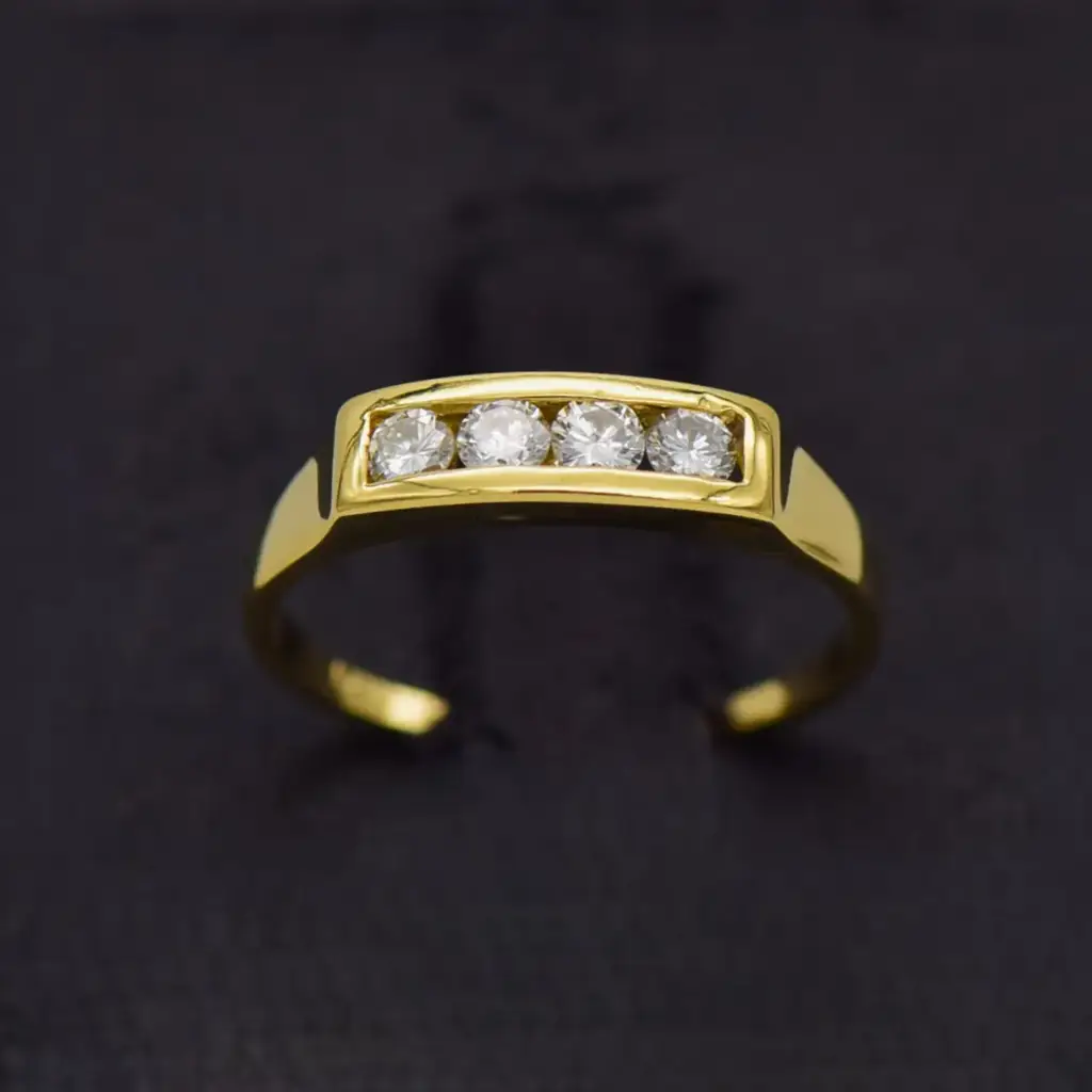 18ct Yellow Gold Half Eternity Ring
