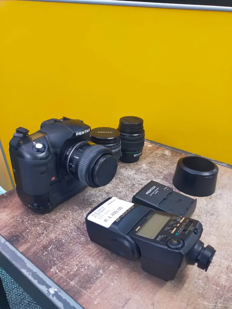 Pentax K10d Bundle Camera With 3 Lens And Flash Light - View 3
