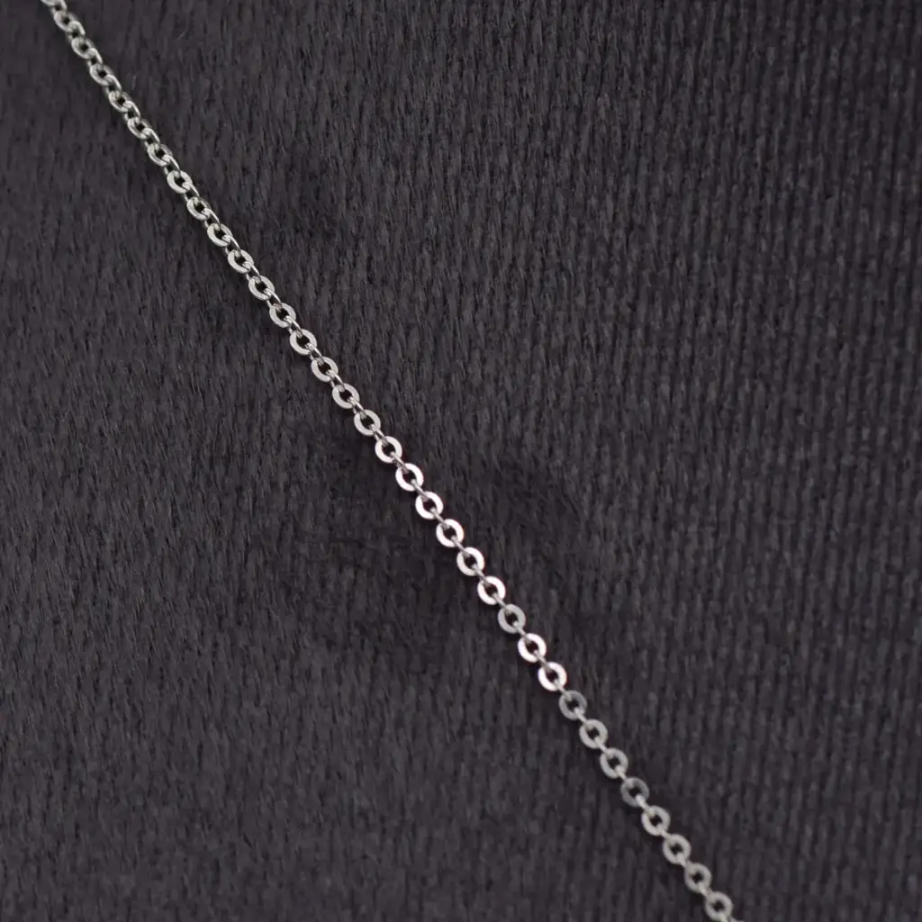 17ct White Gold Chain & Pendant - View 3