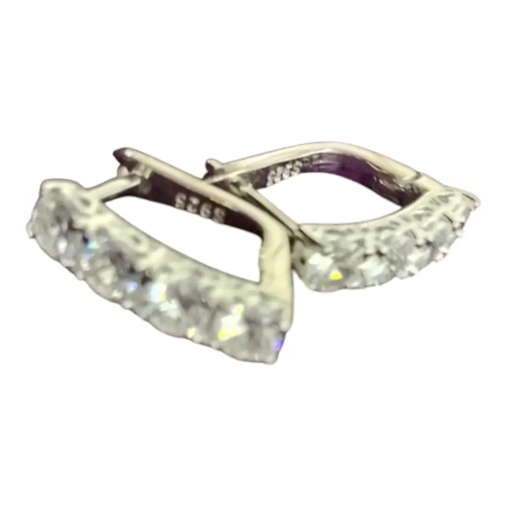 Claw Set Latch Earings - View 2