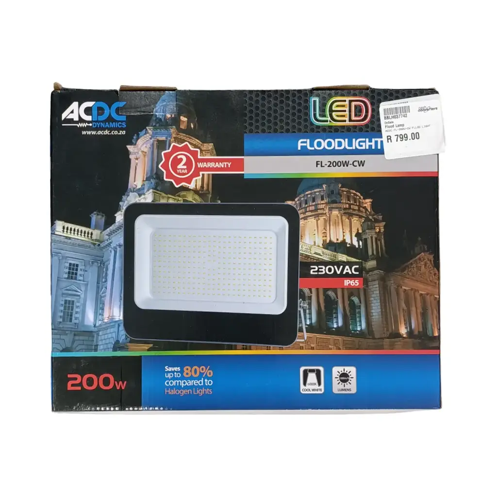 Acdc Dynamics 200W Cool White Led Aluminium Floodlight - View 3