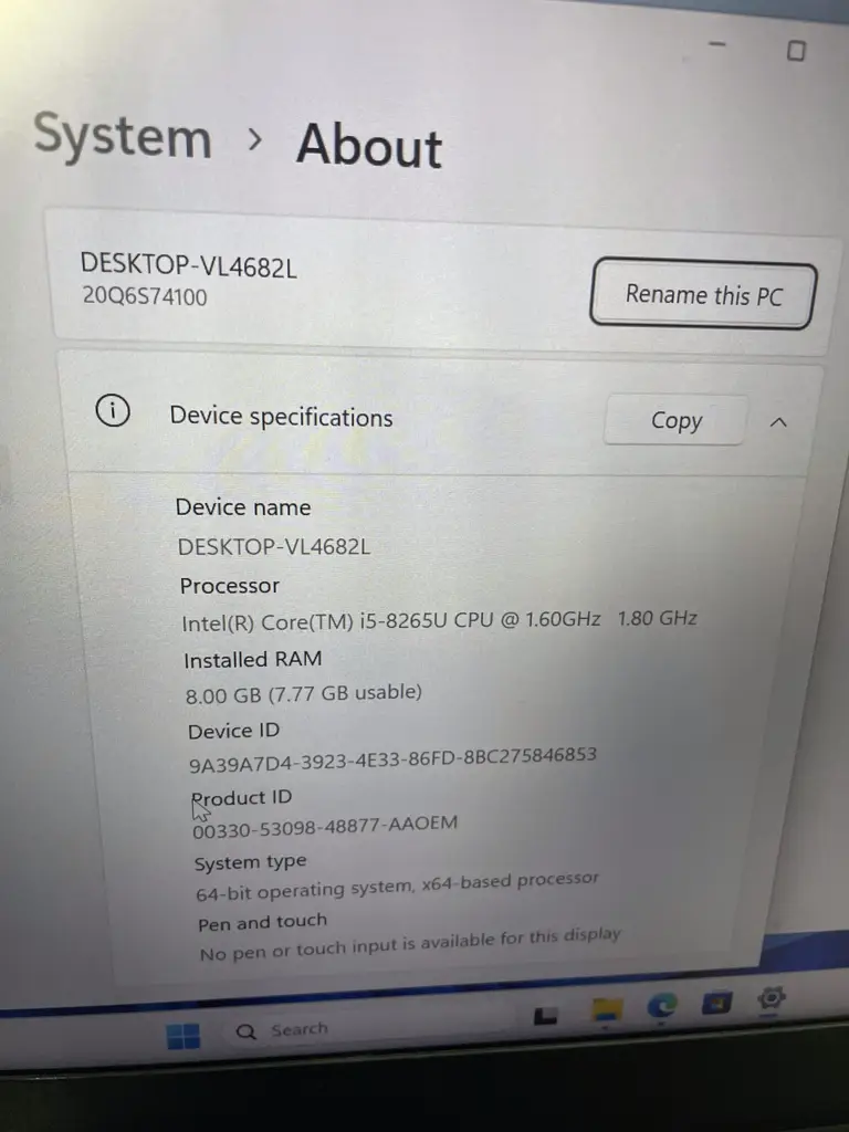 Lenovo ThinkPad corei5 8Th Gen SSD512GB RAM8GB Laptop - View 5