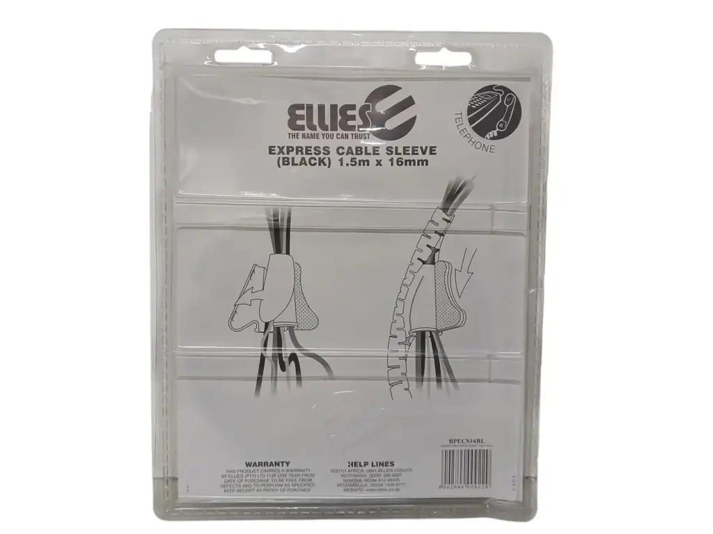Ellies Black Cable Sleeve 1.5M X 16Mm (Bpecs16bl) - View 3