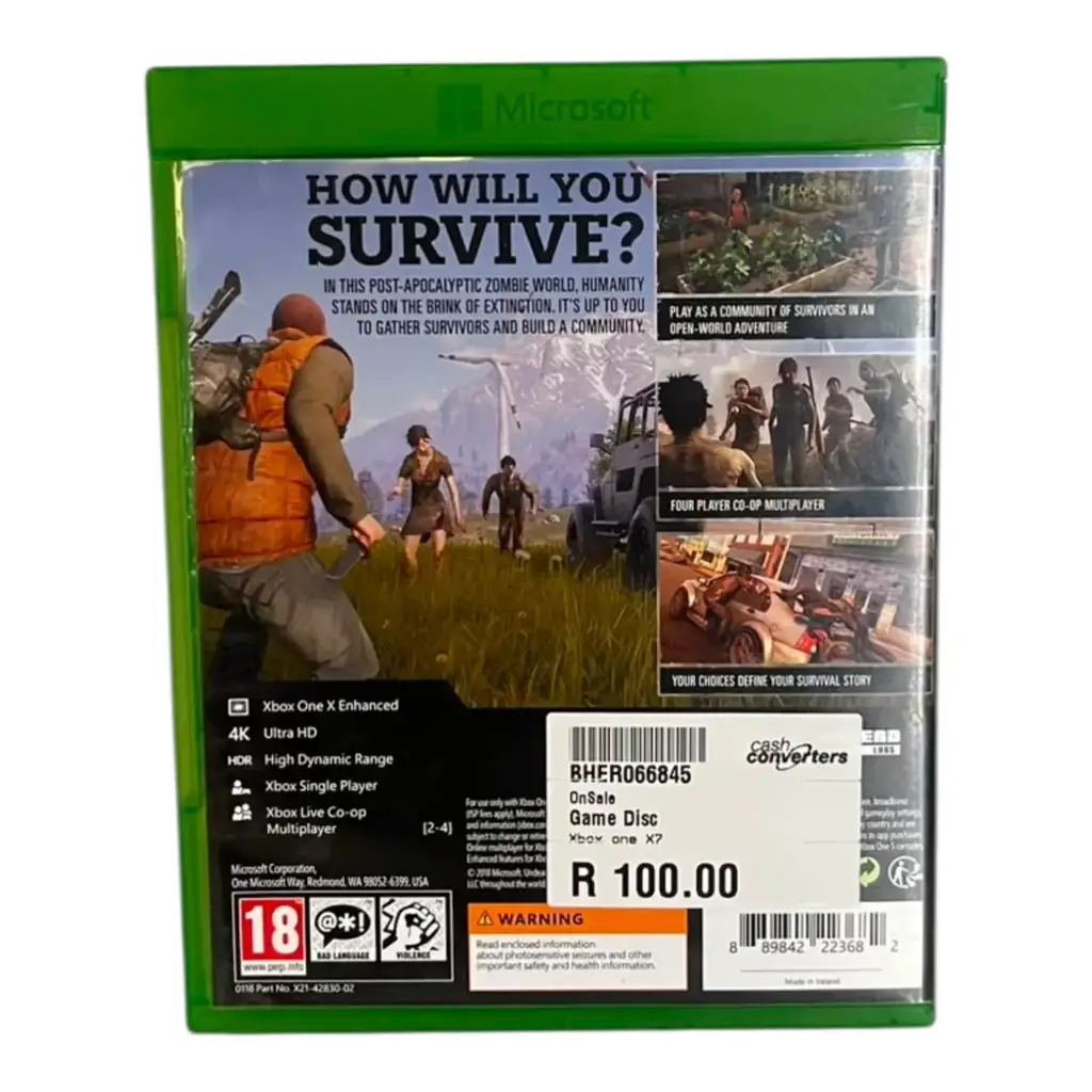 Xbox One State Of Decay 2 Game Disc - View 3