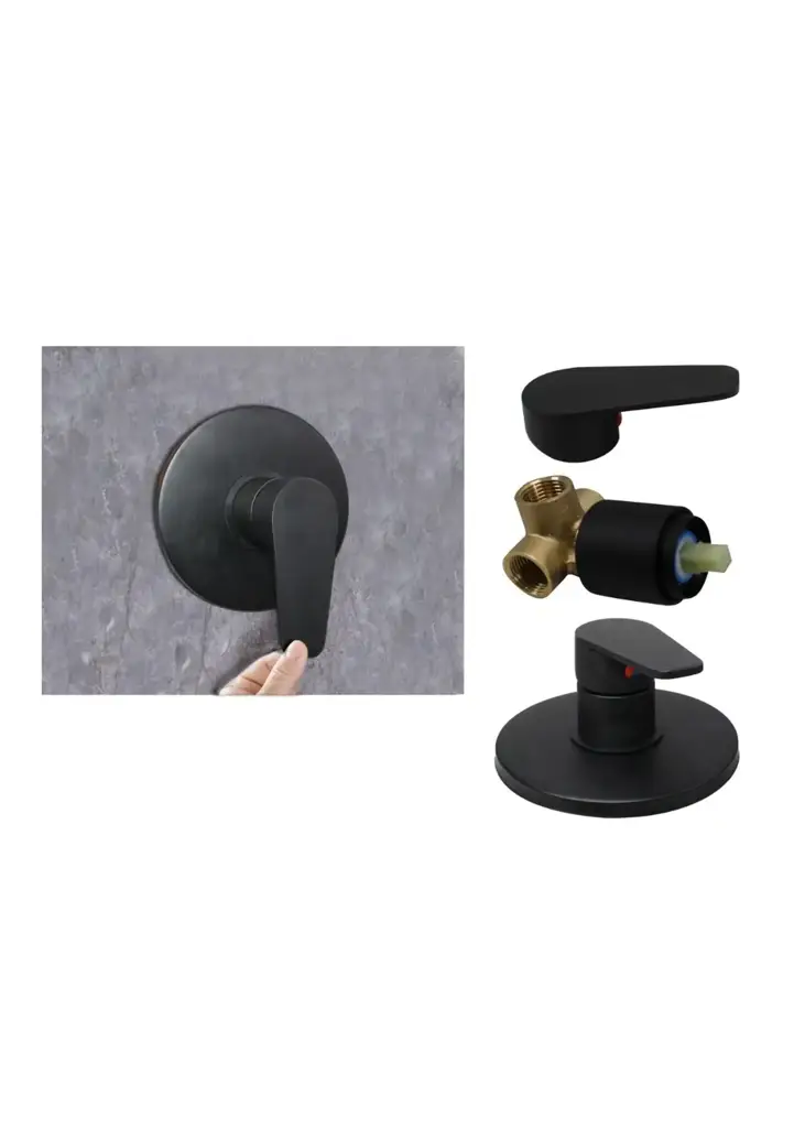Lusso Liro Black Concealed Mixer - View 3