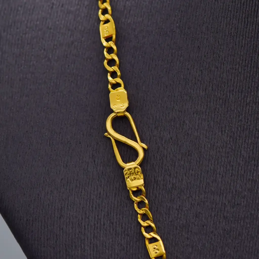 21ct Yellow Gold Chain Fancy-Link - View 3