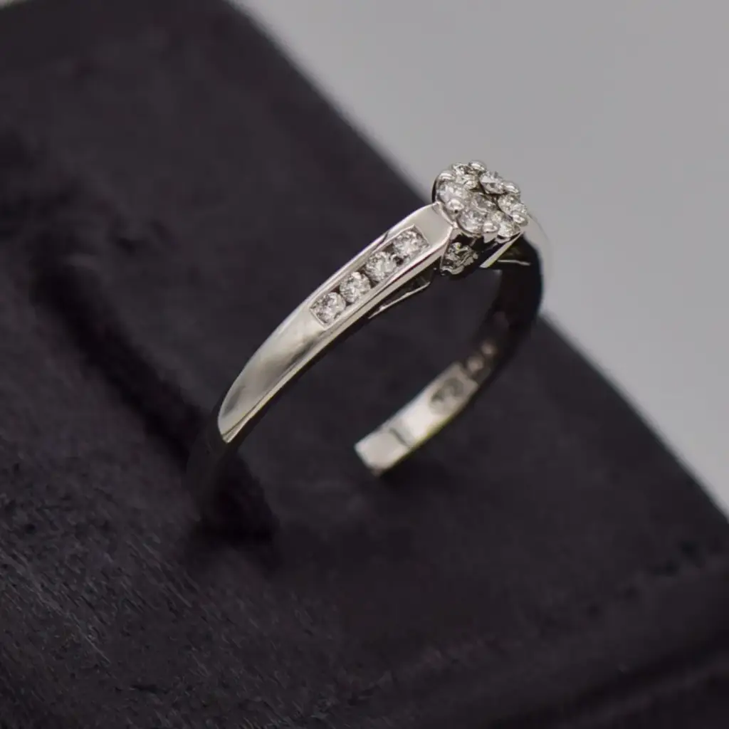 18ct White Gold Engagement Ring - View 2