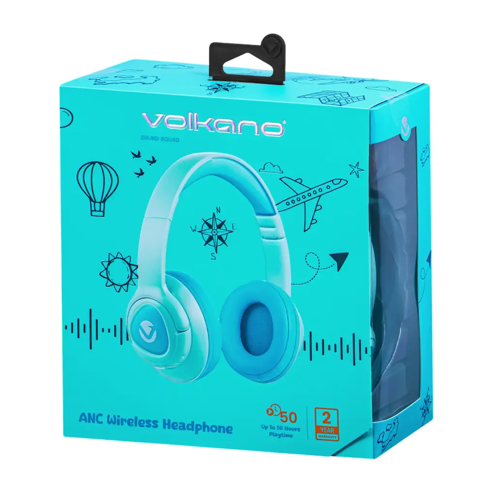 Volkano Sound Squad Active Noise Cancelling Bluetooth Headphones - View 2