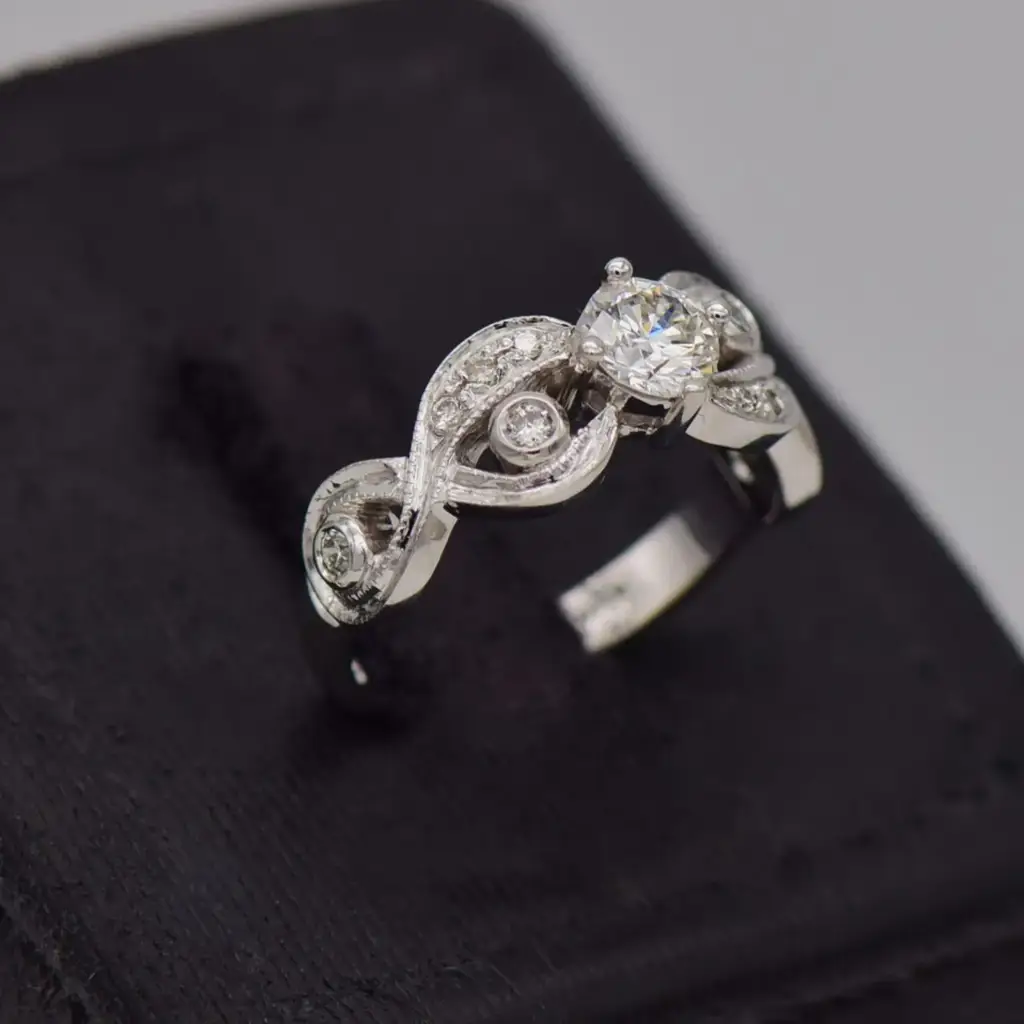 14ct White Gold Dress Ring - View 2