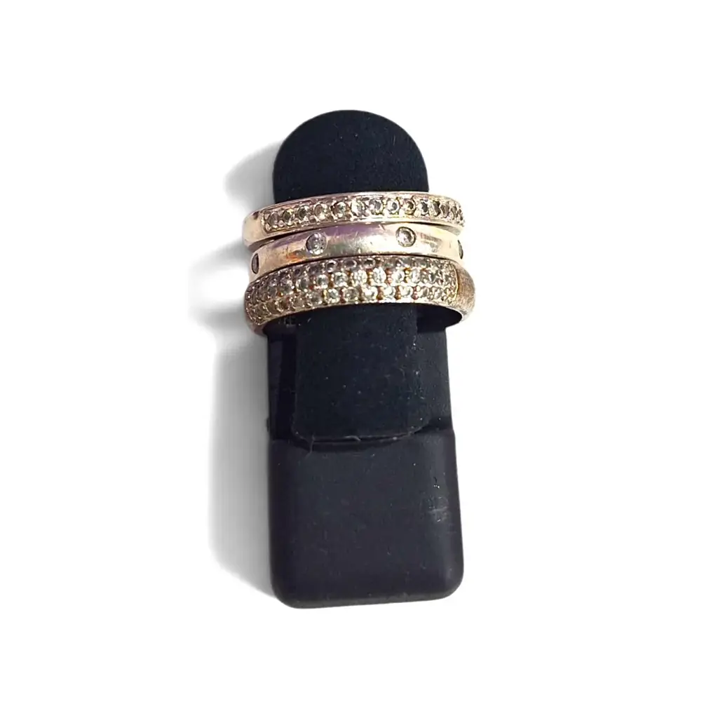 925 Silver 3 Stack Ring - View 2