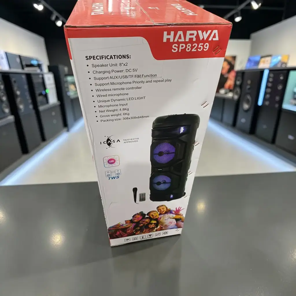 Harwa 8" Dual Rechargeable Speaker System - View 2