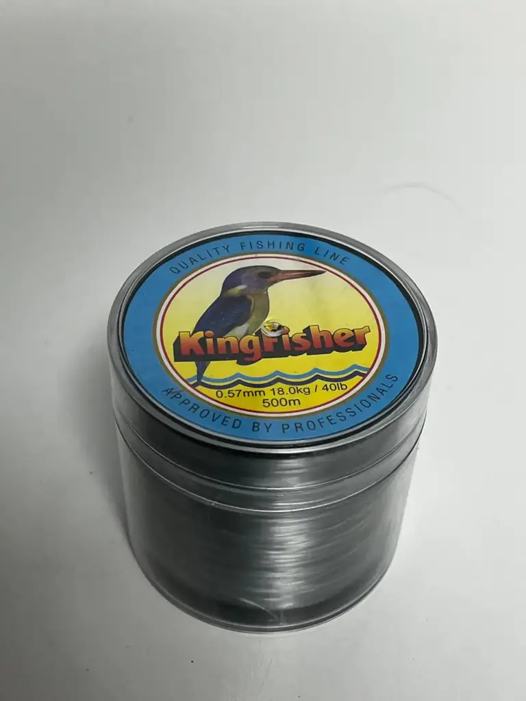 Kingfisher Nylon Fishing Line, Colour Sliver, 18Kg .57Mm, 500M Spool