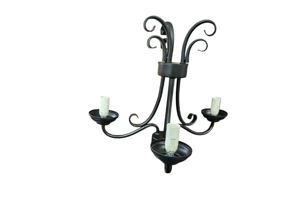Radiant Jp0014 Black 3-Light Chandelier - View 3