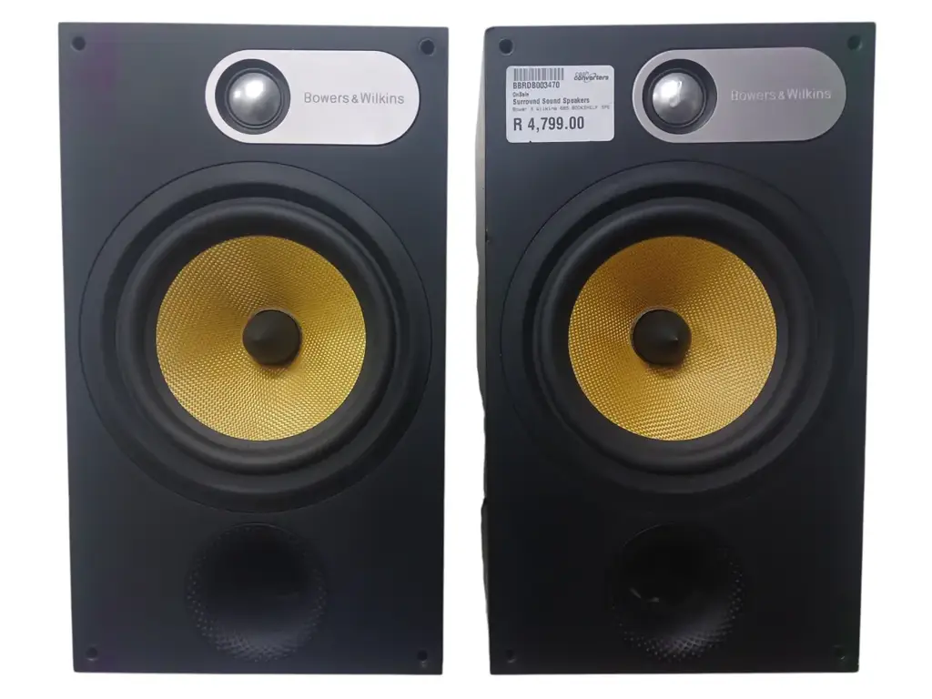 Bowers & Wilkins 685 Bookshelf Speaker Pair (Black) - View 2
