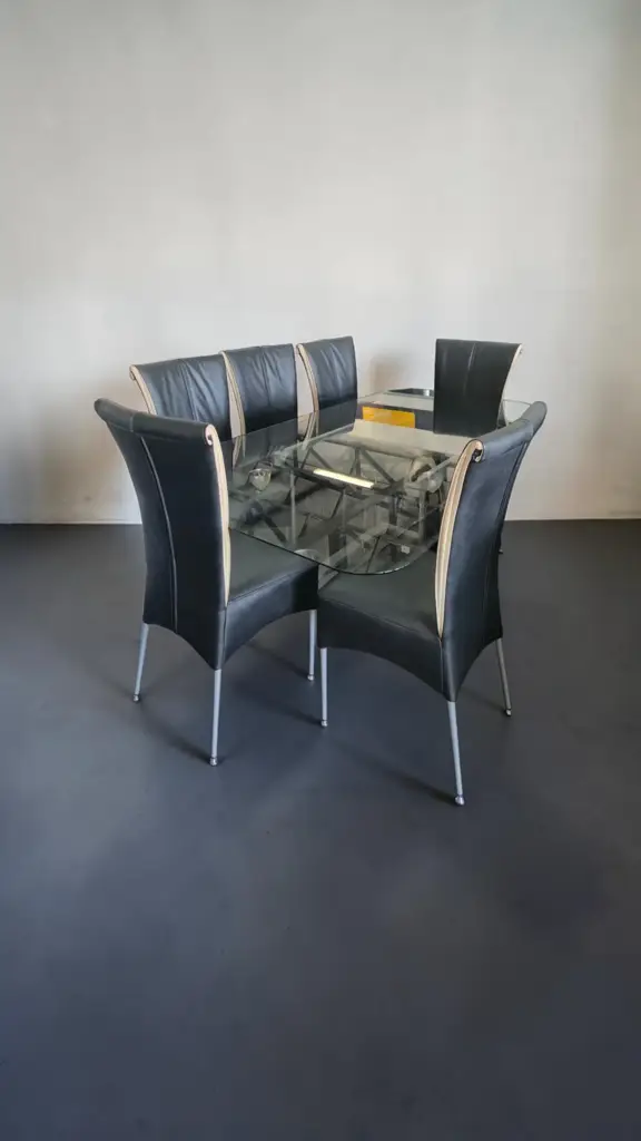Glass Dinning Table (6 Chairs)
