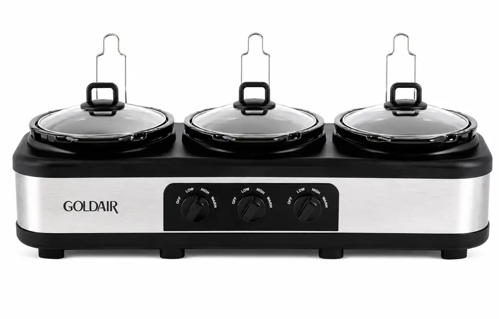 Goldair Gsc-325 Triple Pot Slow Cooker - View 2