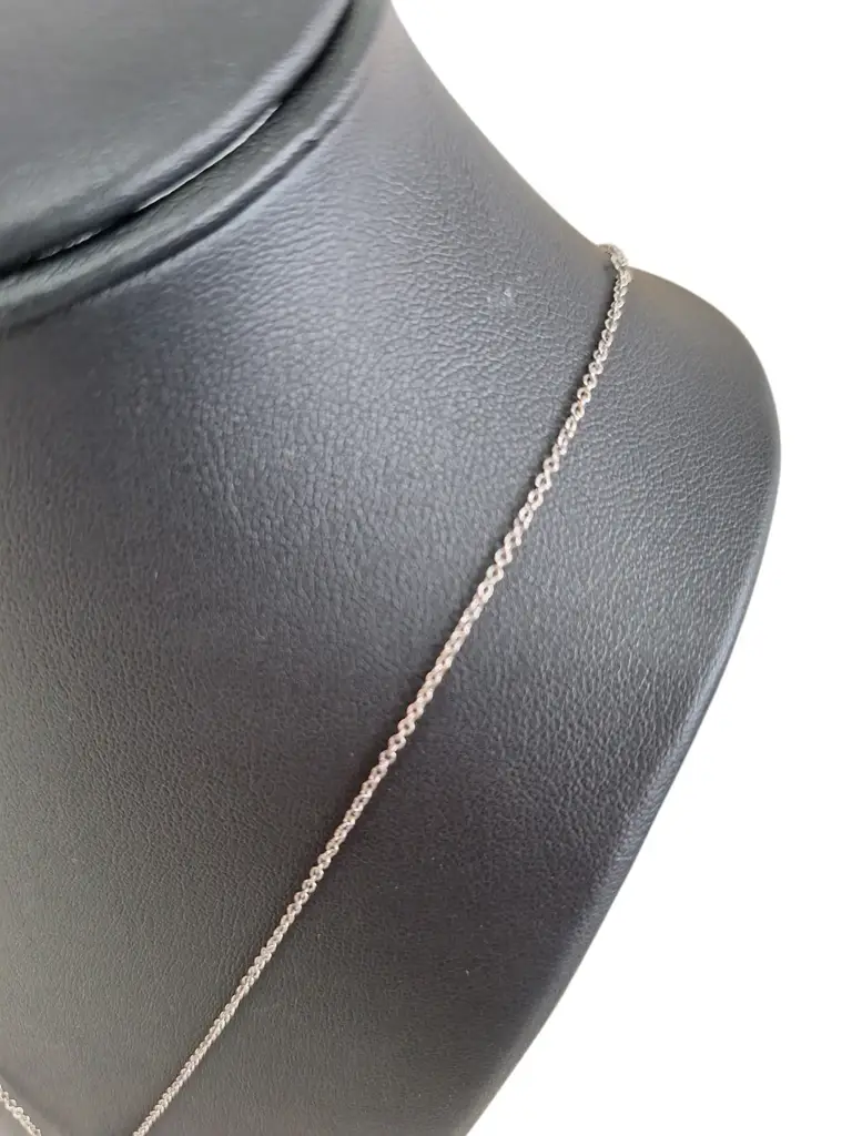 Silver 3.5G Initial "N" Pendant Chain - View 2