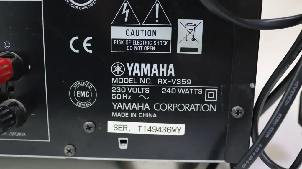 Yamaha Rx-V359 Natural Sound Av Receiver - View 5