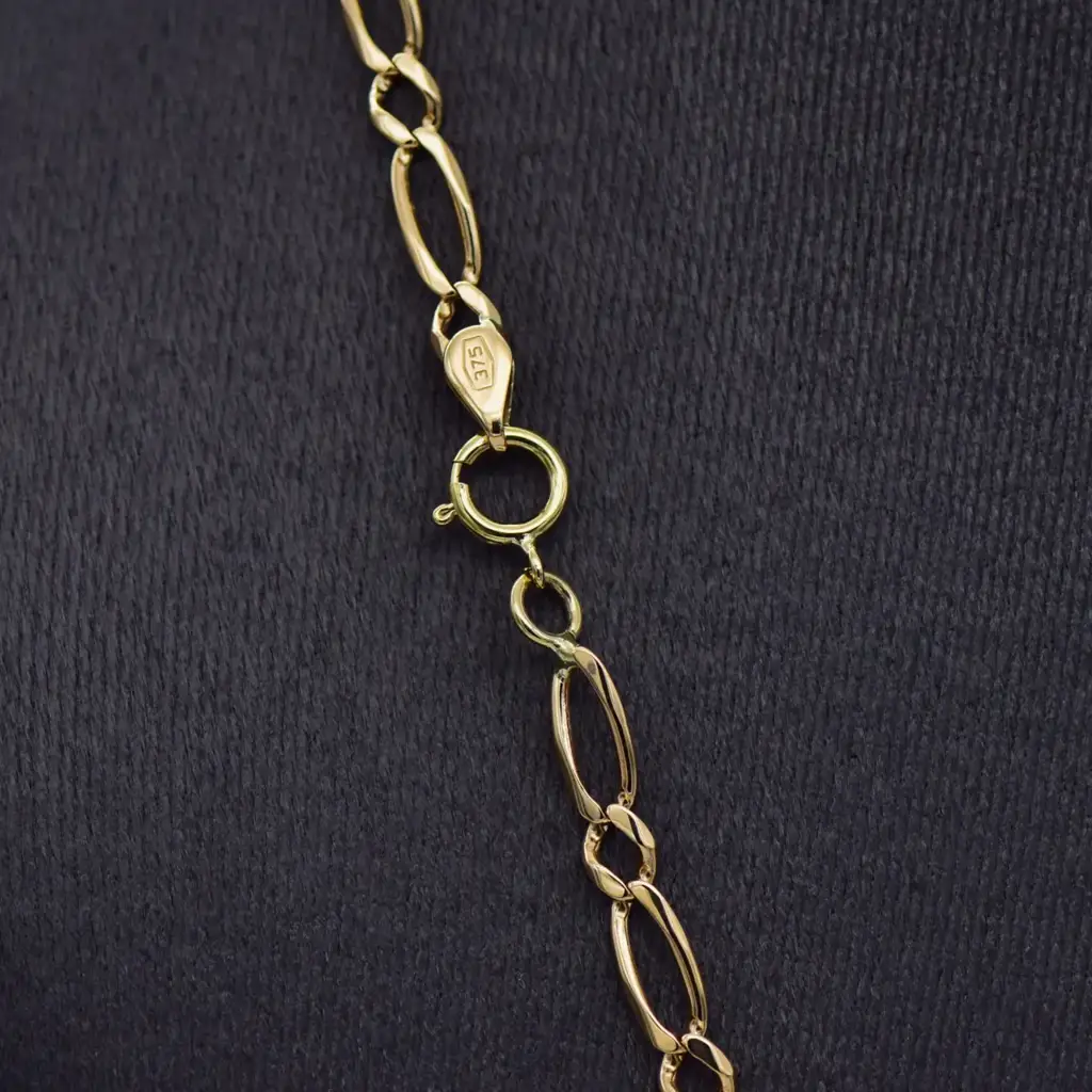 9ct Yellow Gold Chain Figaro-Link - View 3