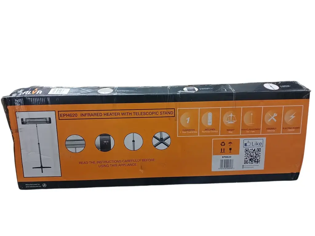 Alva Eph620 Infrared Heater With Telescopic Stand - View 2