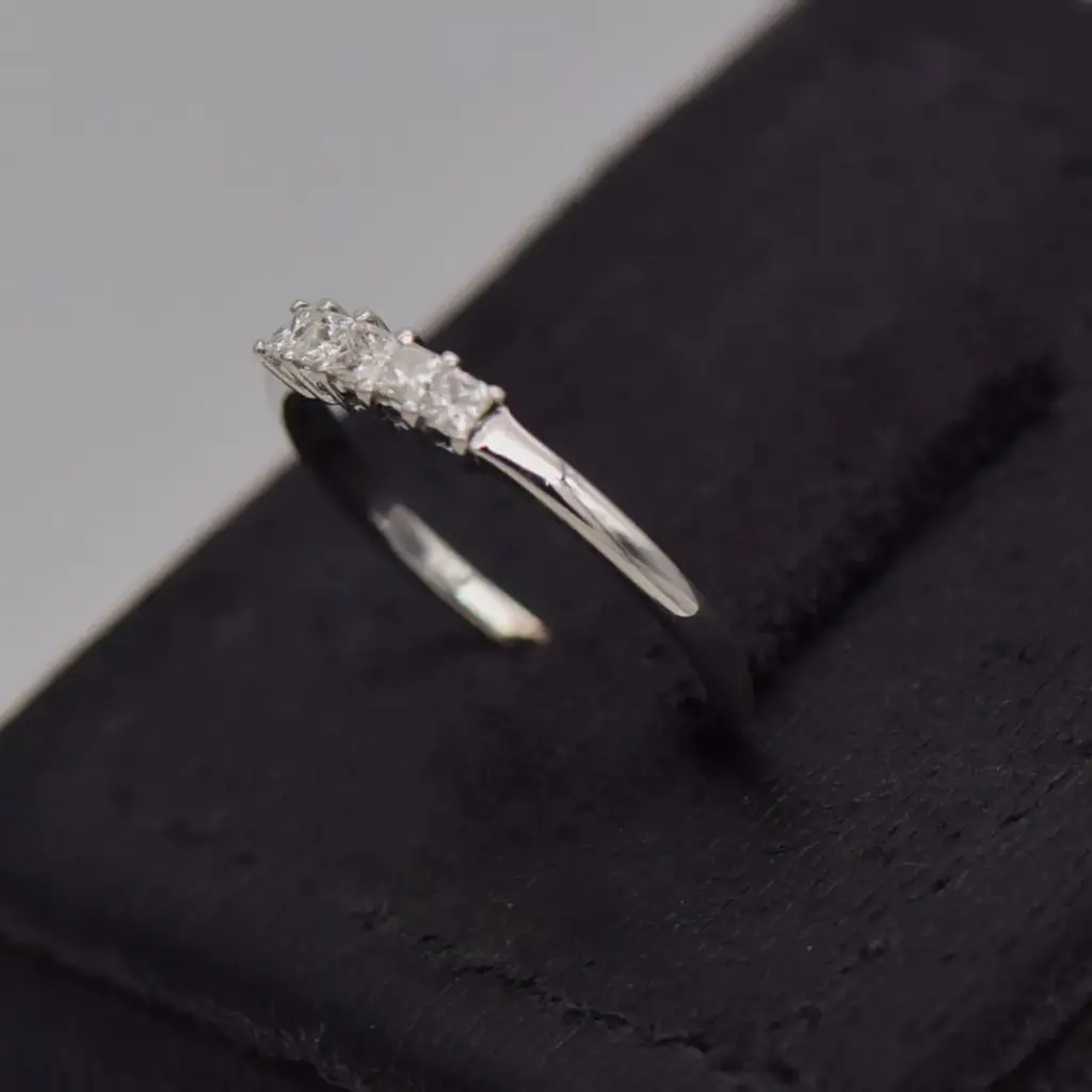 9ct White Gold Five Stone Ring - View 3