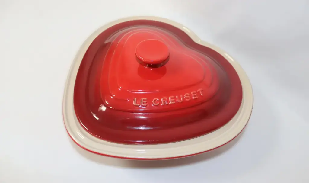 Le Creuset Cerise Heart Casserole Dish - View 2