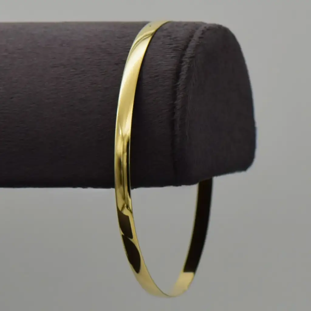 9ct Yellow Gold Bangle Plain