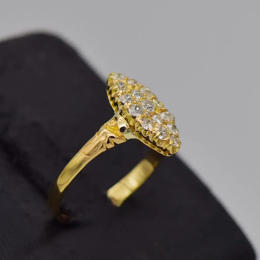 18ct Yellow Gold Dress Ring - View 2