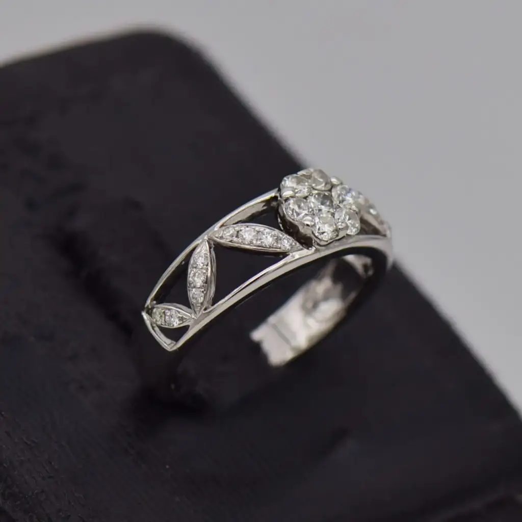 18ct White Gold Dress Ring - View 2