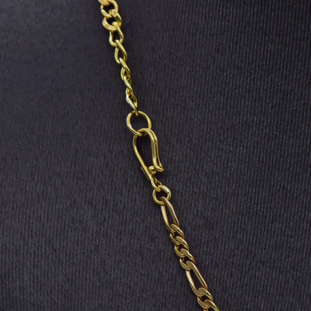 18ct Yellow Gold Chain Figaro-Link - View 2